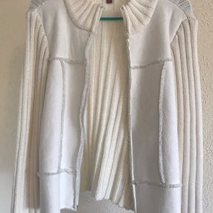 Sued knitted petite jacket